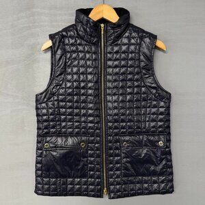 Tory‎ Burch Quilted Tricia Puffer Vest Purple / Black Women’s Medium